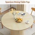 thumbnail image 2 of Wirrytor Round Dining Room Table with Storage, Modern Round Table for 4, Kitchen table with 2-Layer Storage Shelves, Circle Dining Table,Natural, 2 of 9