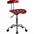 thumbnail image 1 of Scranton & Co Chaise de Bureau en Plastique Polymère Couleur Vin Rouge, 1 of 3