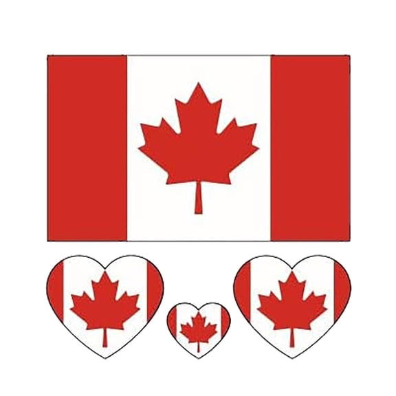 Canadian Flag Canadian Heart Shaped Flag . A Temporary with The Canadian Flag Pattern Is Perfect The Red and White Pattern of Canada's National Day.