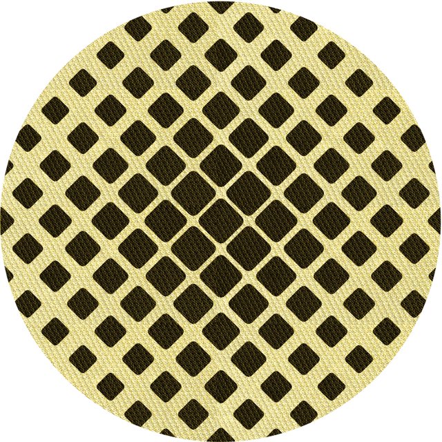 Ahgly Company Tapis Rond Lavable en Machine Intérieur Transitionnel Marron, 3 Pieds Rond