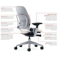 thumbnail image 4 of Steelcase Leap Office Chair, Black Frame and Buzz2 Blue Fabric, 4 of 4