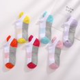 thumbnail image 3 of 6 Pairs Ankle Running Socks Breathable Elastic Cotton Low Cut Cushioned Tab Socks for Sports, 3 of 8