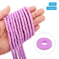 thumbnail image 3 of Unique Bargains Entretoise de Perles en Argile Polymère 6 mm, 3500 Pcs 10 Brins Ronde Plate Faite à la Main, Violet, 3 of 5