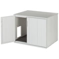 thumbnail image 2 of New Age Pet ProMax LitterLoo Enclosed Cat Litter Box Furniture with No-Track Mat, ECOFLEX, White, 2 of 11