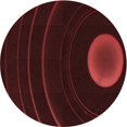 thumbnail image 1 of Ahgly Company Tapis d'Intérieur Lavable en Machine Carré Transitionnel Brun Chocolat, 3 Pieds Carré, 1 of 7
