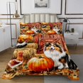 thumbnail image 1 of YST Ensemble de Couvre-Lit Récolte d'Automne Format Grand Lit Mignon Chien Chiot Ensemble de Couvre-Lit Joyeuse Action de Grâce Ensemble de Courtepointe pour Enfants Garçons Ados Literie Style Ferme Campagnard, 1 of 3