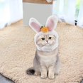 thumbnail image 4 of serony Chapeau pour Chat, Chapeau Oreilles de Lapin Couvre-Chef Chaud Costume de Noël Chat Cosplay, 4 of 6