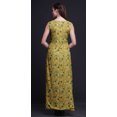thumbnail image 4 of Bimba Robe de Plage Longue Sans Manches à Fente avant Imprimée de Feuilles Été Printemps pour Femmes - Moyen, 4 of 5