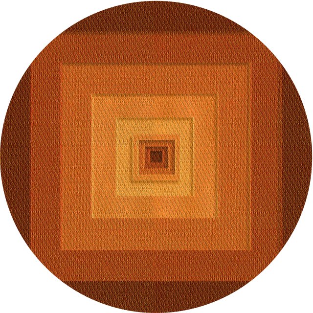 Ahgly Company Tapis d'Intérieur Ronds Transitionnels Lavables à la Machine Orange Rouge Orange, 7 Pieds Rond