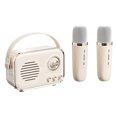 thumbnail image 1 of Retro mini speaker portable wireless Bluetooth speaker microphone outdoor karaoke, 1 of 8