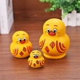 thumbnail image 4 of Meitianfacai 10 Wooden Yellow Russian Nesting Dolls Toys, 4 of 5