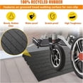 thumbnail image 2 of Heavy Duty Rubber Threshold Ramp – 4" Rise, Non-Slip, 2500 lbs Capacity, 3-Channel Cord Cover, Portable Curb Ramp for Wheelchairs, Doorways, Stairs, Home, Pets, 2 of 8