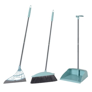 TIMIFIS Dustpan and Brooms Set,2in Long Handle Dusts Pan with Cleaning Brush and Wiper Combo for Home Desktop,Sofa Pet Care Household,Suit for Living Room,Kitchen,Bedroom,Dining room