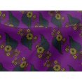 thumbnail image 4 of oneOone Viscose Jersey Fabric Leaves Block Printed Fabric 1 Yard 60 Inch Wide, 4 of 5