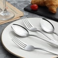 thumbnail image 4 of Mirdinner 24 Pcs Dinner Forks and Spoons Set, Stainless Steel Silverware Flatware Set, Salad Fork and Soup Spoon, Using for Home, Kitchen or Restaurant, Mirror Polished, Dishwasher Safe, 4 of 6