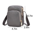 thumbnail image 3 of Body Bag Women Nylon, Ladies Purse Mini 3 Layer Zipper Shoulder Wallet Bag, Compact Portable, Adjustable Straps, Multifunctional As Shoulder Crossbody Bag, For Daily Outings, 3 of 6