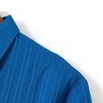 thumbnail image 3 of TIMIFIS BlueMen's Cotton Linen Sets Short Sleeve Pleats Suits 2 Piece Button Shirt and Shorts Beach OutfitsFall, 3 of 8