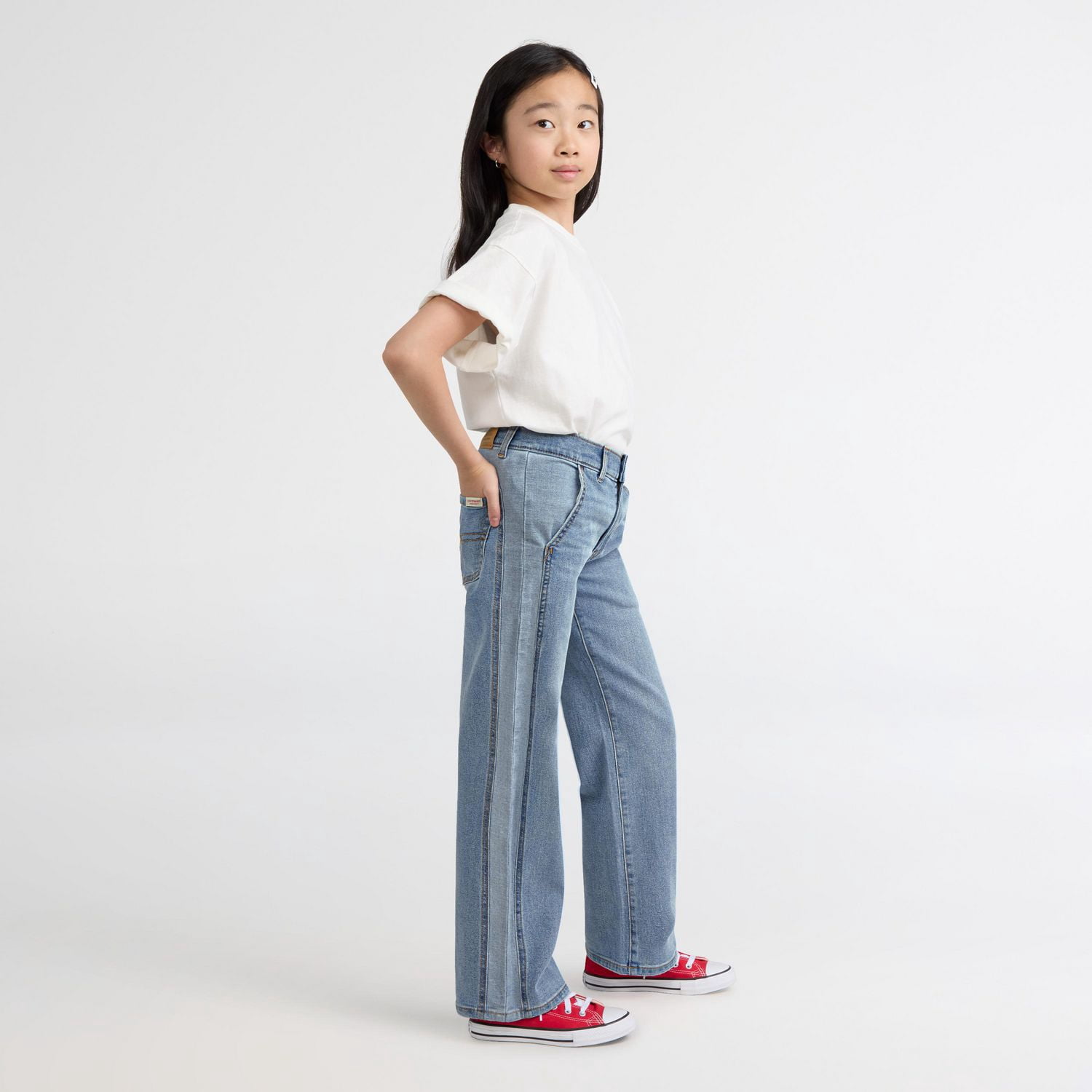 Levi Strauss Signature Jean Coupe Large à Effet Color-Block pour Fille