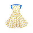 thumbnail image 4 of Robe Fille Jaune à Pois Col Plissé Costume de Poupée Surprise Fête 7 Ans, 4 of 7