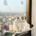 thumbnail image 2 of Cat Window Perch Hammock Hanging Bed Suction Cup Comfortable Detachable Khaki, 2 of 8