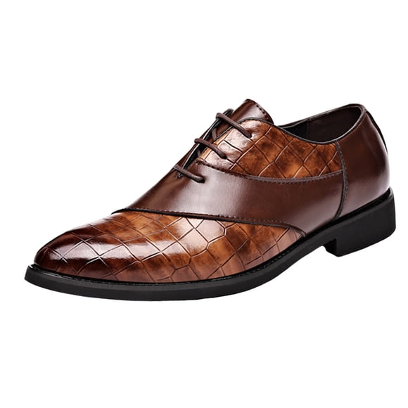 Leather Shoes for Men, Soft Sole Business Casual Formal Footwear with Non-slip Breathable Design for Outdoor Indoor Use