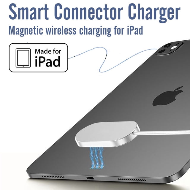 iPad Magnetic Wireless Charging Smart Connector Charger for iPad Pro 11-inch M4 (PD Fast Charing 35W Max)