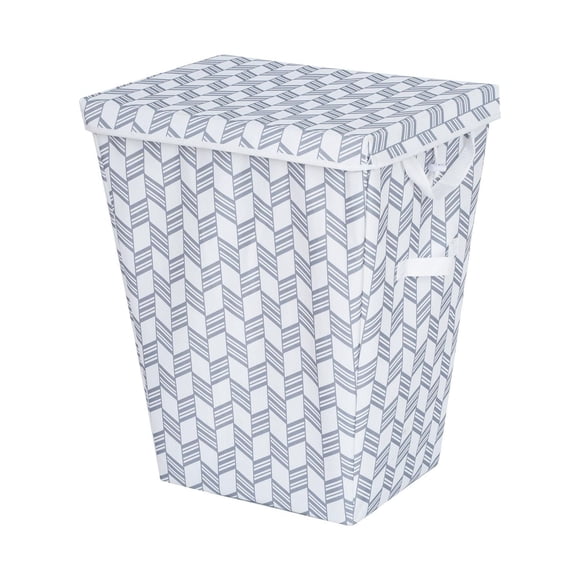 Mainstays panier à linge avec couvercle, sac doublé amovible et lavable pour adulte, panier de rangement pour chambre ou dortoir