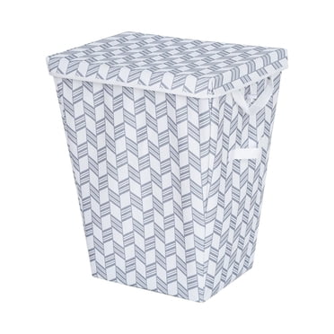 Mainstays Laundry Hamper with Lid, Removable Washable Liner Bag for Adult, Storage Basket for Bedroom, Dorm Room