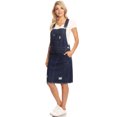 thumbnail image 4 of Junior Womens Distressed Denim Adjustable Strap Overall Dress, Indigo, X-Large, 4 of 5