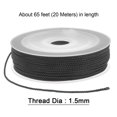 thumbnail image 2 of 2 Pack Twisted Nylon Twine Thread Beading Cord 1.5mm 20M/65 Feet Extra Strong Braided Nylon String, Black, 2 of 6