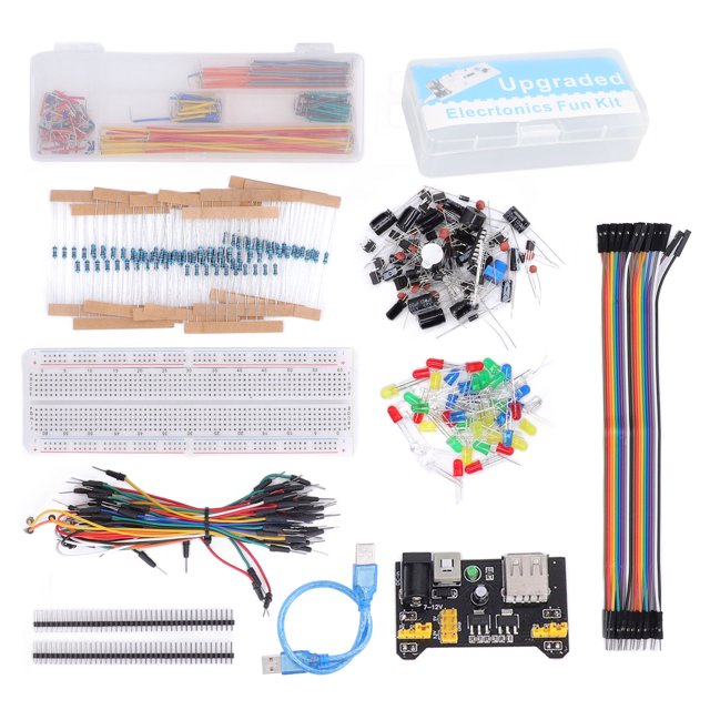 Kit de Composants Électroniques Assortiment Amusant de Démarrage avec 830 Points de Fixation pour R3