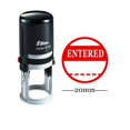 thumbnail image 1 of ENTERED Round Self Inking Office Stationary Stamp Personalized Custom Shiny 20mm Rubber Stamp, 1 of 3