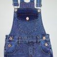 thumbnail image 4 of KIDSCOOL SPACE Jeans Ajustés pour Petits Garçons, Salopette en Denim à Poche à Rabat, Bleu Profond, 4-5 Ans, 4 of 5