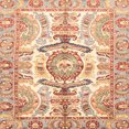 thumbnail image 1 of Ahgly Company Tapis d'Intérieur Carrés Abstraits Orange Tapis de Zone Abstraits, 4 Pieds Carré, 1 of 6