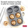 thumbnail image 2 of Goodcook Non-Stick Texas Muffin Pan, 6 Cup, 2 of 8