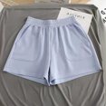 thumbnail image 2 of Womens Solid Color High Waisted Loose Slimming Wide Leg Pants Solid Color Casual Shorts, 2 of 5