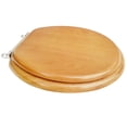 thumbnail image 1 of 17 inch Round Wood Veneer Toilet Seat, 1 of 2