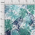 thumbnail image 2 of oneOone Rayon Light Blue Fabric Leaves Craft Projects Decor Fabric Printed By The Yard 56 Inch Wide, 2 of 4