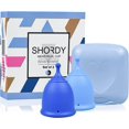 thumbnail image 1 of SHORDY Menstrual Cups, Set of 2 (Small + Large) with Box (Blue), 1 of 10