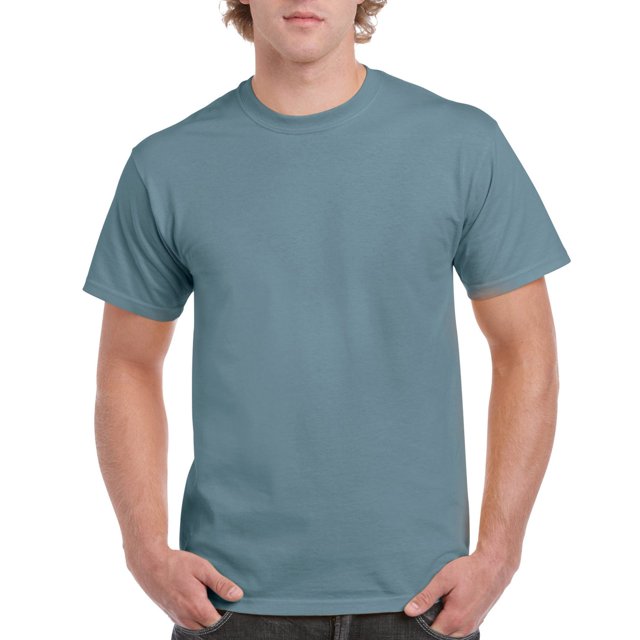 Gildan T-Shirt Ultra Cotton pour Hommes, 2TG, Bleu Pierre