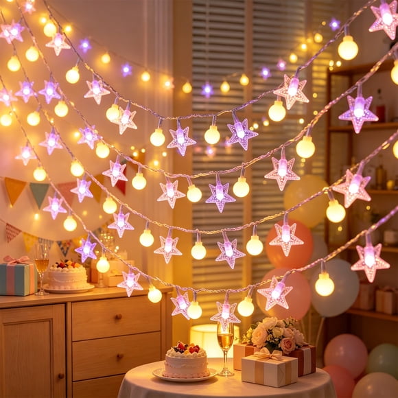 10FT 20 LED Bulbs Christmas Themed Decorative String Lights Indoor Hanging Lights For Holiday Gathering Room Layout Porch Mantel Festive Ambient Lighting