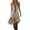 Khaki, variant on Miqool Womens Lace Up Deep V-Neck Sleeveless Dress High Low Vintage Western Cowgirl Dress Holiday Party Coaktail Dresses