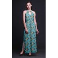 thumbnail image 2 of Bimba Floral Ladies Sleeveless Long Print Maxi Dress with Side Slits Summer Wear-Medium, 2 of 6