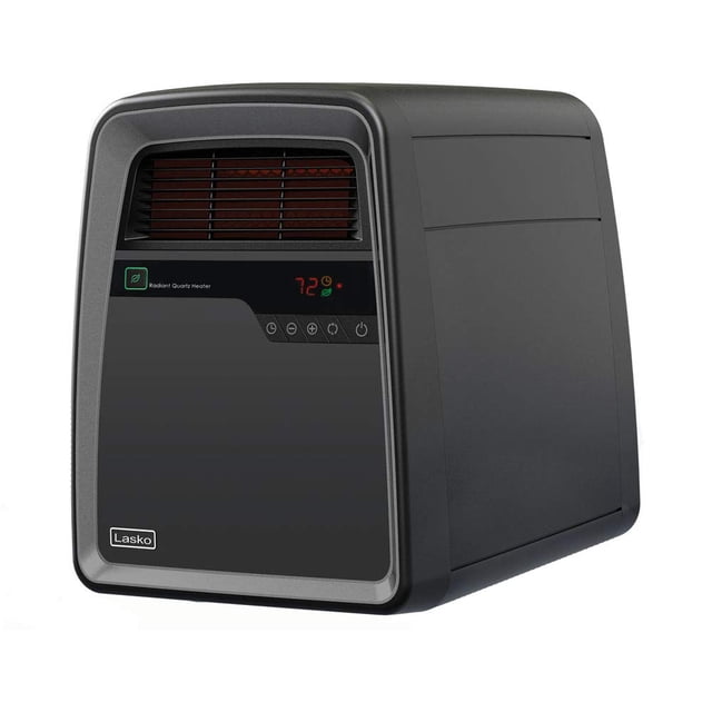 Lasko QB16103 Radiateur d'Appoint Électrique Portable 1500 W à Quartz Infrarouge avec Télécommande