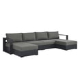 thumbnail image 1 of Modway Tahoe 4-Piece Sectional Sofa Set in Gray Charcoal, 1 of 9