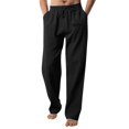 thumbnail image 1 of WEAIXIMIUNG Winter Overalls Men Men's Figure Flattering Linen Pants Fashionable Pure Color Casual Flat Front Work Pants, 1 of 9