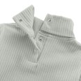 thumbnail image 4 of FAIWAD Baby Girl Boy Romper Long Sleeve Turtleneck Jumpsuit Ribbed Button Spring Bodysuit, 4 of 5