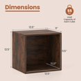 thumbnail image 3 of Costway 1 PCS Organiseur de Rangement en Cubes Empilable Étagère Ouverte pour Petit Espace Système de Rangement Brun, 3 of 9