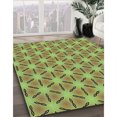 thumbnail image 3 of Ahgly Tapis d'Intérieur Lavable en Machine Carré Jaune-Vert, 6 Pieds Carré, 3 of 7