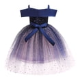 thumbnail image 1 of Robes de Fête pour Filles Tout-Petits Filles Filet Tempérament Sequins Nœud Robe de Fête d'Anniversaire Longues Robes Longues pour Filles Robes d'Anniversaire pour Filles Petites Filles Robes, 1 of 8